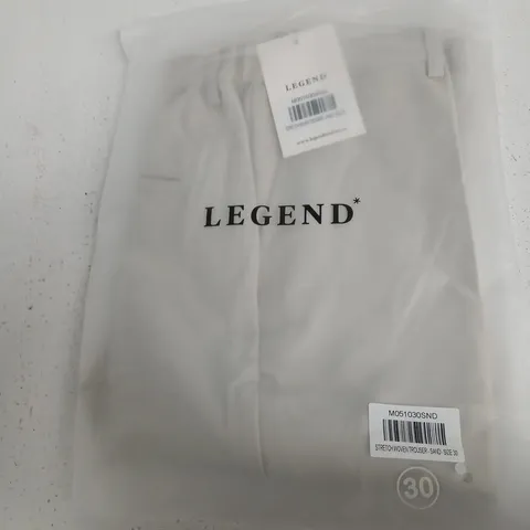 LEGEND STRETCH WOVEN TROUSERS – SAND, UK 30