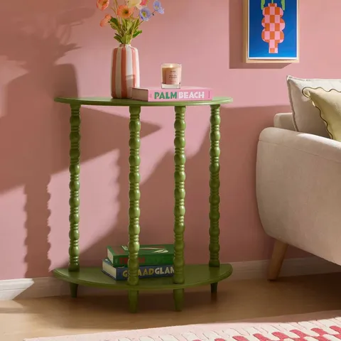 BOXED DUSK BONNIE BOBBIN CONSOLE TABLE - OLIVE (1 BOX)