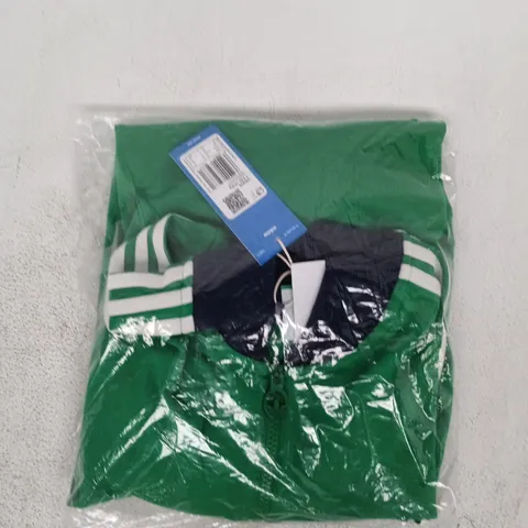 BAGGED ADIDAS ORIGINALS 3-STRIPE HALF-ZIP SWEATSHIRT IN GREEN SIZE XL