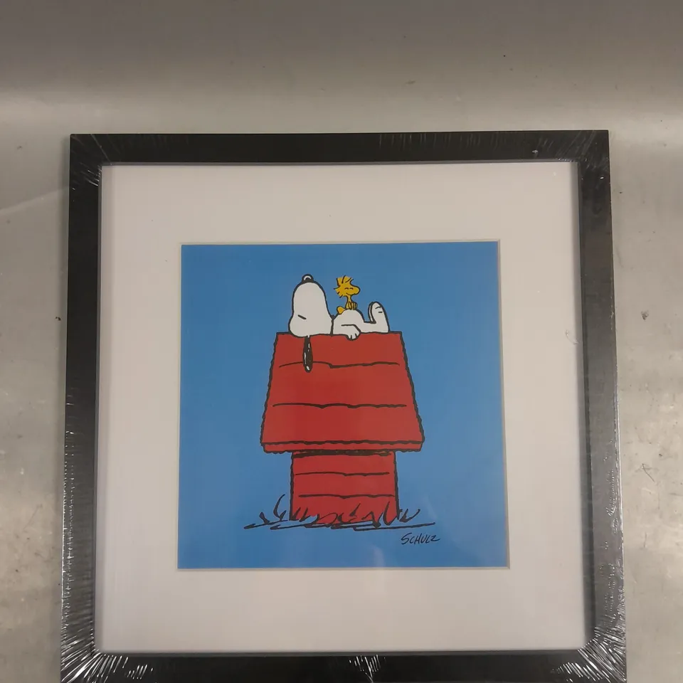 AUTHENTIC FINE ART EDITION SNOOPY HOUSE FRAMED PRINT