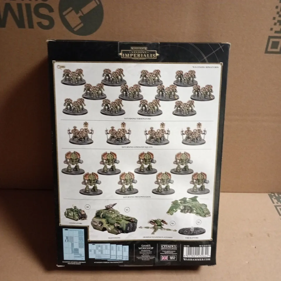 WARHAMMER LEGIONS IMPERIALIS SATURNINE BATTLE GROUP – 76 EPIC SCALE MINIATURES (BOXED)