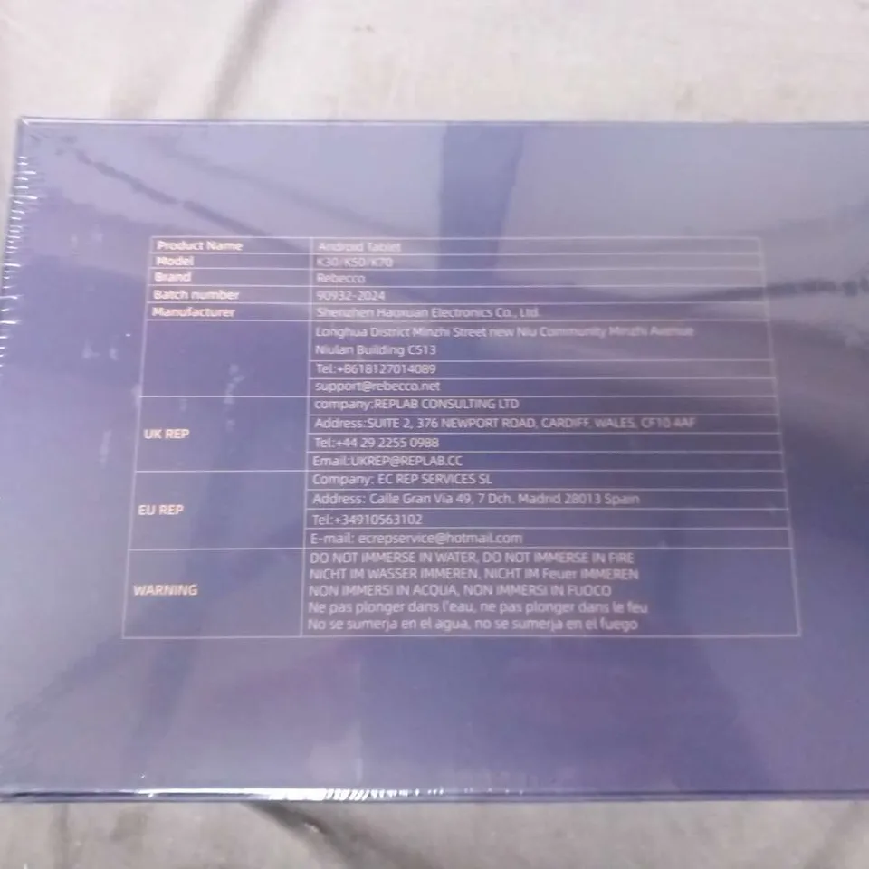 BRAND NEW SEALED REBECCO ANDROID TABLET X0024AJWDD