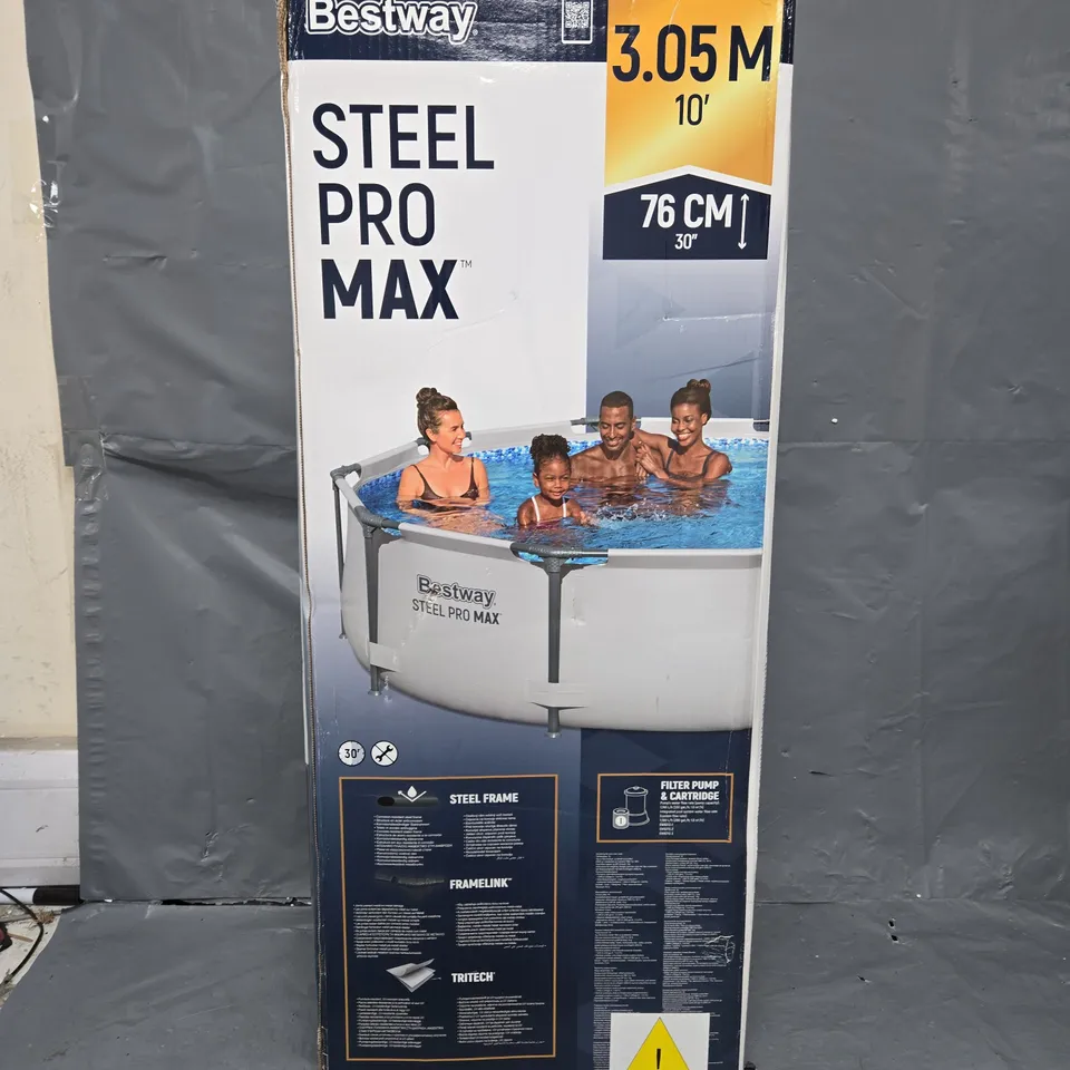 BOXED BESTWAY 10FT STEEL PRO MAX POOL - COLLECTION ONLY
