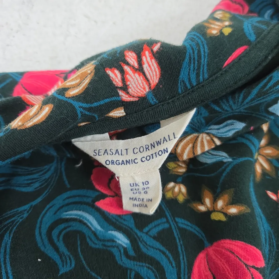 SEASALT CORNWALL FLORAL DRESS – ORGANIC COTTON, UK 10
