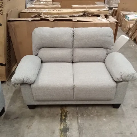 DESIGNER 2 SEATER SOFA, GREY FABRIC