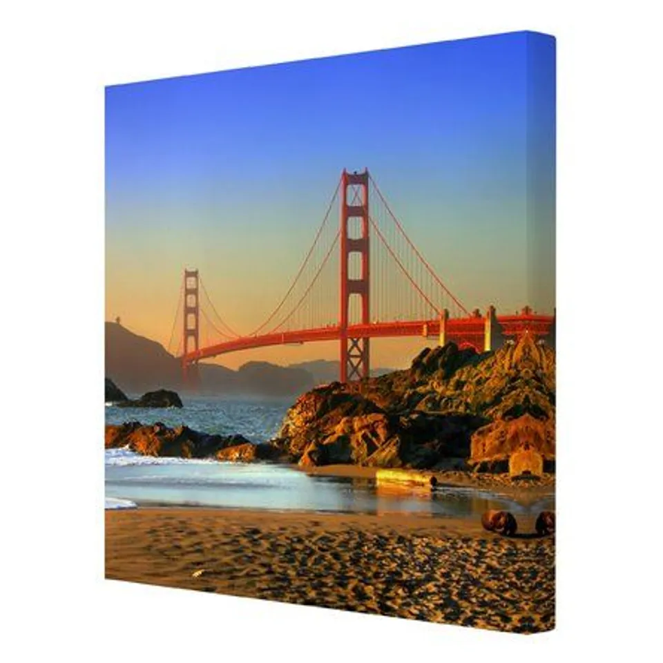 BOXED BEACH - WRAPPED CANVAS TRAFFIC ART