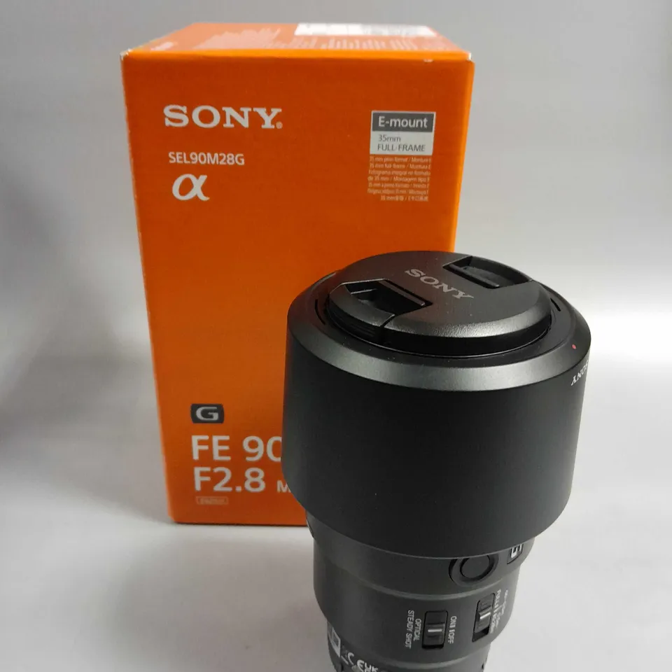 BOXED SONY FE 90 MM F/2.8 MACRO G OSS LENS