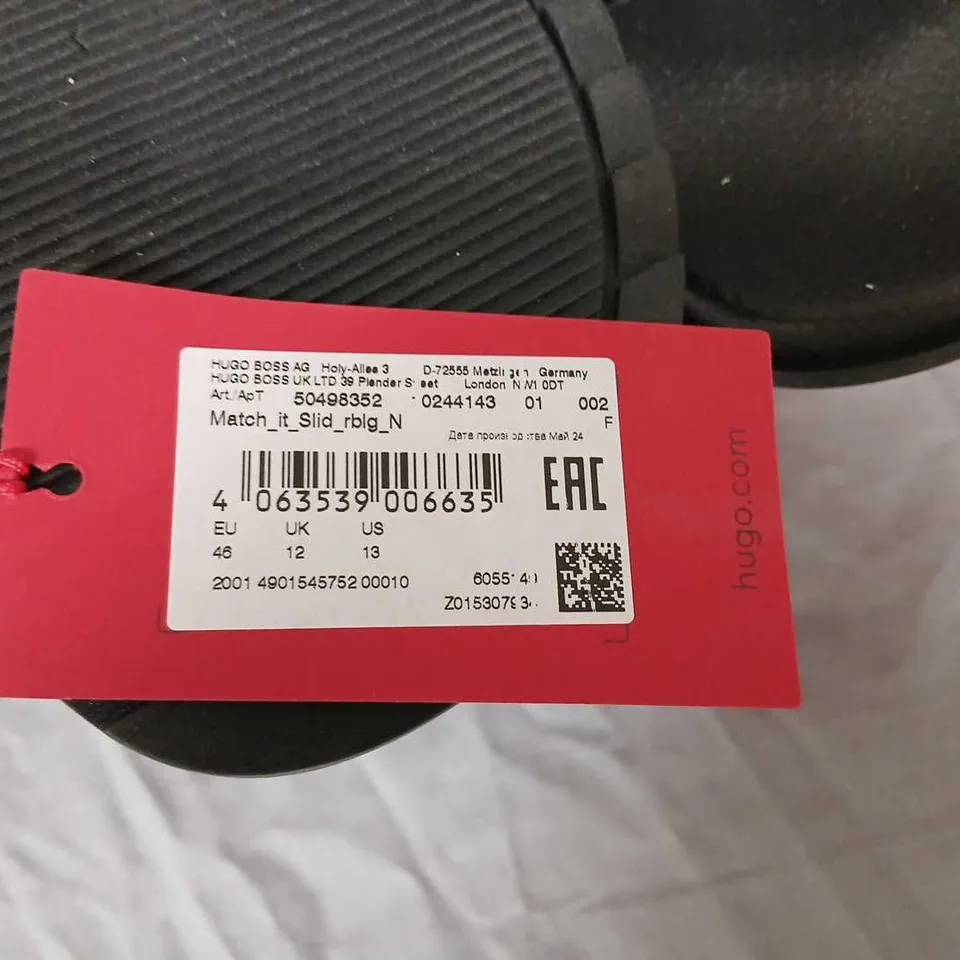 HUGO BOSS BLACK SLIDES – MEN'S, UK 12 (EU 46)