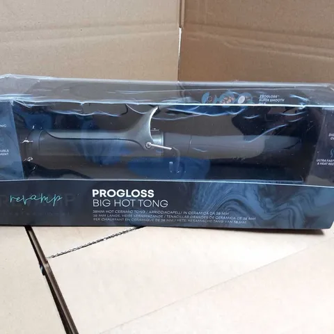 BOXED REVAMP PROFESSIONAL PROGLOSS BIG HOT TONG 38MM HOT CERAMIC TONG