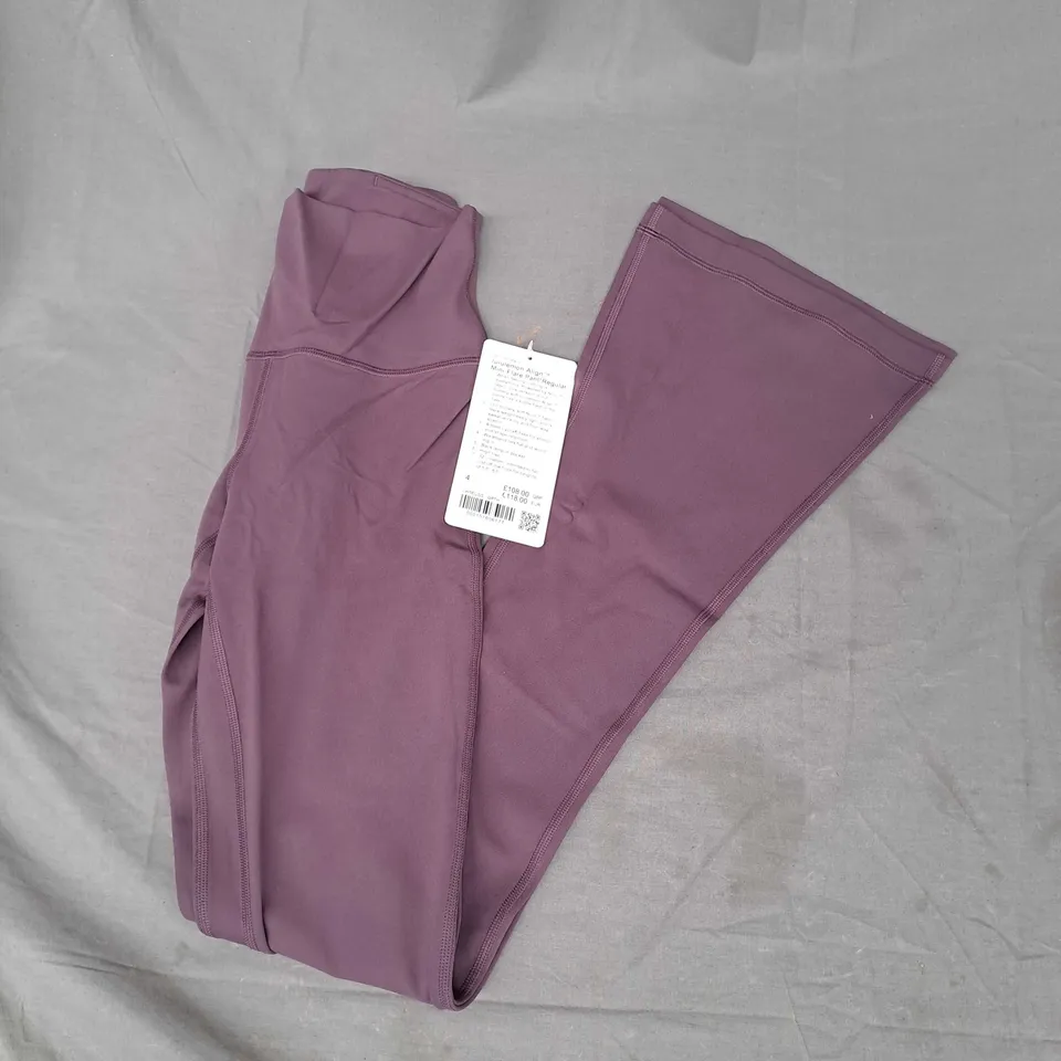 LULULEMON ALIGN MINI-FLARE PANT IN PLUM SIZE 4