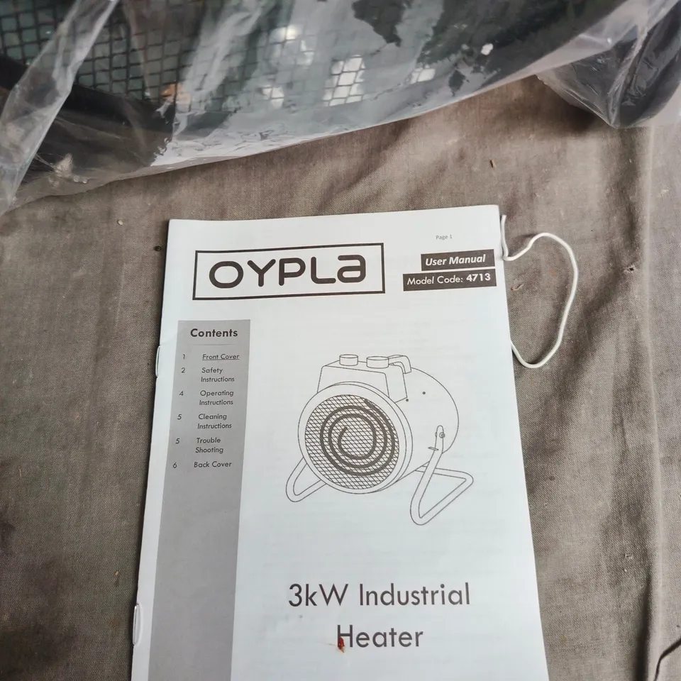 OYPLA 3KW INDUSTRIAL HEATER