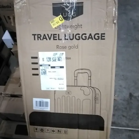 BOXED LUGG LIGHTWEIGHT TRAVEL LUGGAGE CASE - ROSE GOLD 