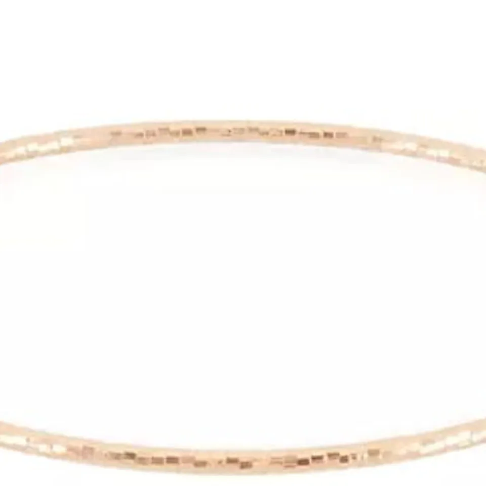 GOLD 9CT ITALIAN GOLD DIAMOND CUT SLIP ON BANGLE 1G