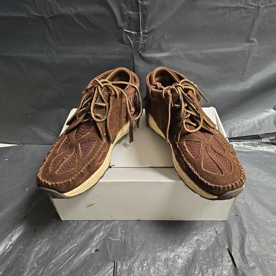 VISVIM FBT PRIME RUNNER SHOES – DARK BROWN SUEDE, UK 9.5 (US 10.5)