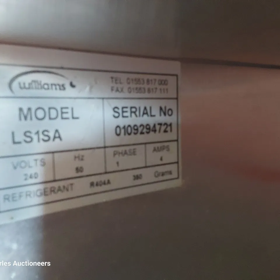 WILLIAMS TALL COMMERCIAL FRIDGE LS1SA