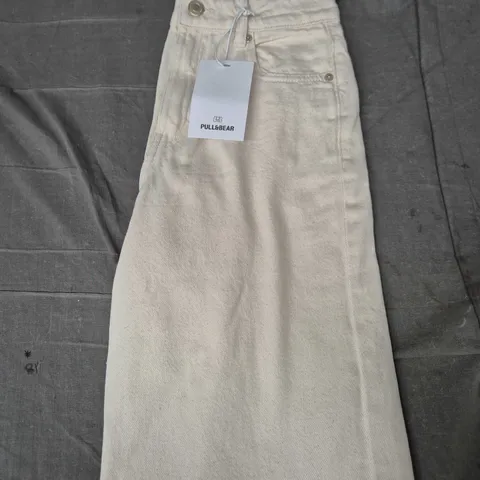 Pull&Bear Beige Wide-Leg Trousers, UK 6 (EU 34)
