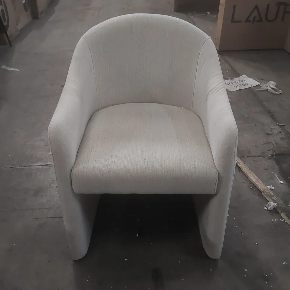 BOXED DANETTI FREYA DINING CHAIR - IVORY DUAL TONE FABRIC 