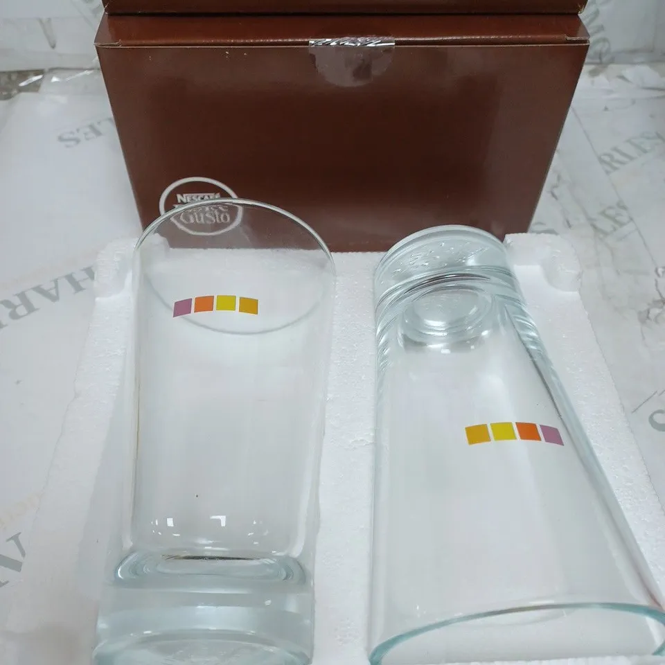 2 X BOXED NESCAFE DRINKING GLASS DOLCE GUSTO ICED COFFEE (4 GLASSES)