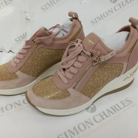PAIR OF DUNE EILIN PINK CHUNKY SOLED TRAINERS - 8