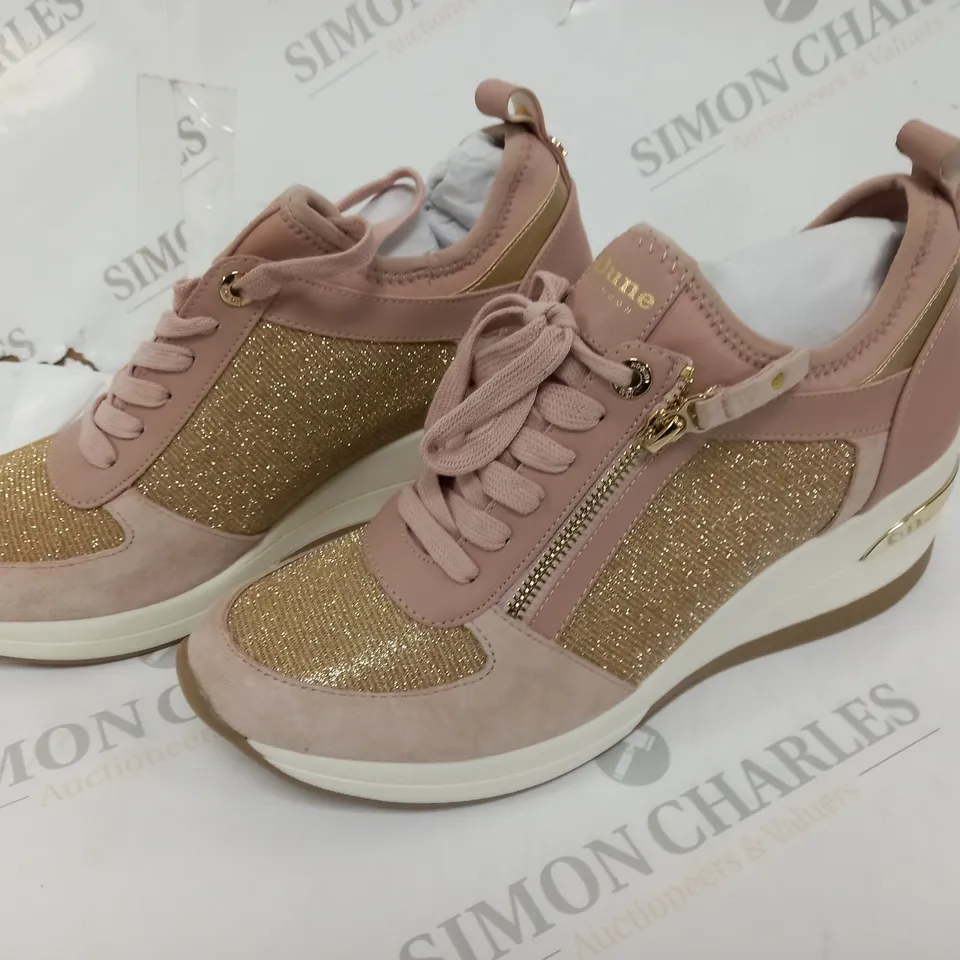 PAIR OF DUNE EILIN PINK CHUNKY SOLED TRAINERS - 8
