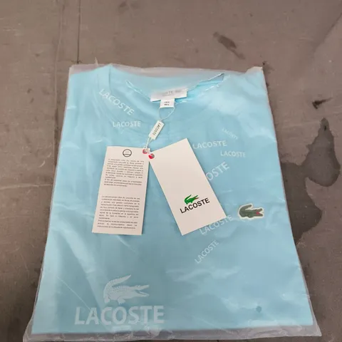 LACOSTE LIGHT BLUE CREW NECK T-SHIRT SIZE L  