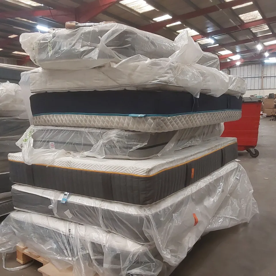 PALLET CONTAINING 7x ASSORTED UNBAGGED MATTRESSES