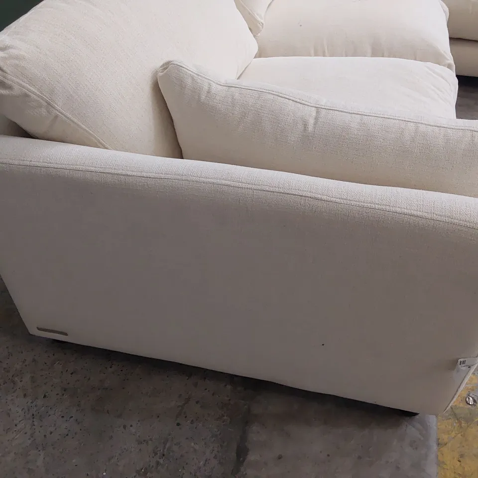QUALITY BRITISH DESIGNER LOUNGE Co. CHAISE SOFA NATURAL FABRIC 
