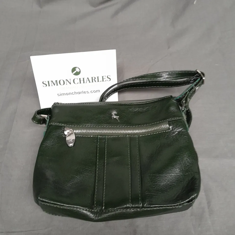 ASHWOOD ANGELA MEDIUM LEATHER CROSSBODY BAG IN GREEN