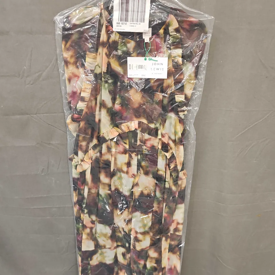 WOMENS CHIFFON FRILL DRESS SIZE - SIZE 12