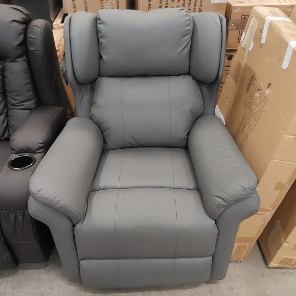 DESIGNER ELECTRIC RECLINING ARMCHAIR IN GREY 