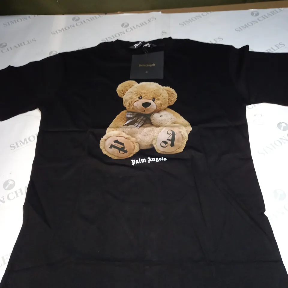 PALM ANGELS TEDDY BEAR T-SHIRT IN BLACK SIZE S