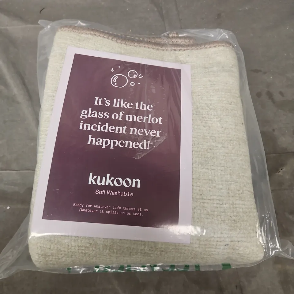 BAGGED KUKOON SOFT WASHABLE GEM RUG (80X150CM)