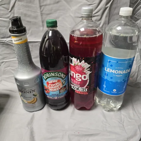 7 X ASSORTED DRINKING PRODUCTS TO INCLUDE TANGO, 7UP, ROBINSONS CORDIAL ETC 