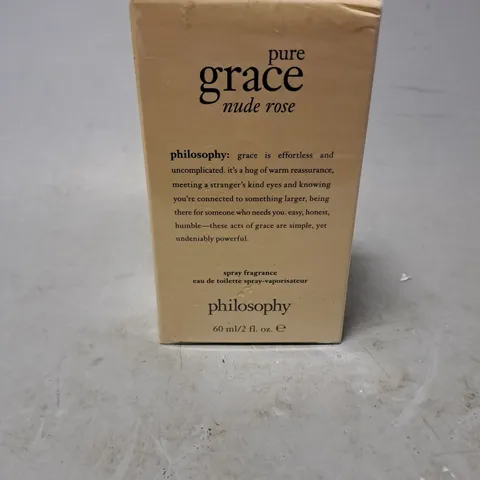 BOXED AND SEALED PHILOSOPY PURE GRACE NUDE ROSE EAU DE TOILETTE 60ML