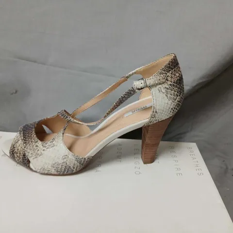 GEOX RESPIRA MARIE GREY PYTHON – WOMEN'S HIGH HEEL SANDALS, EU 38 (UK 5)