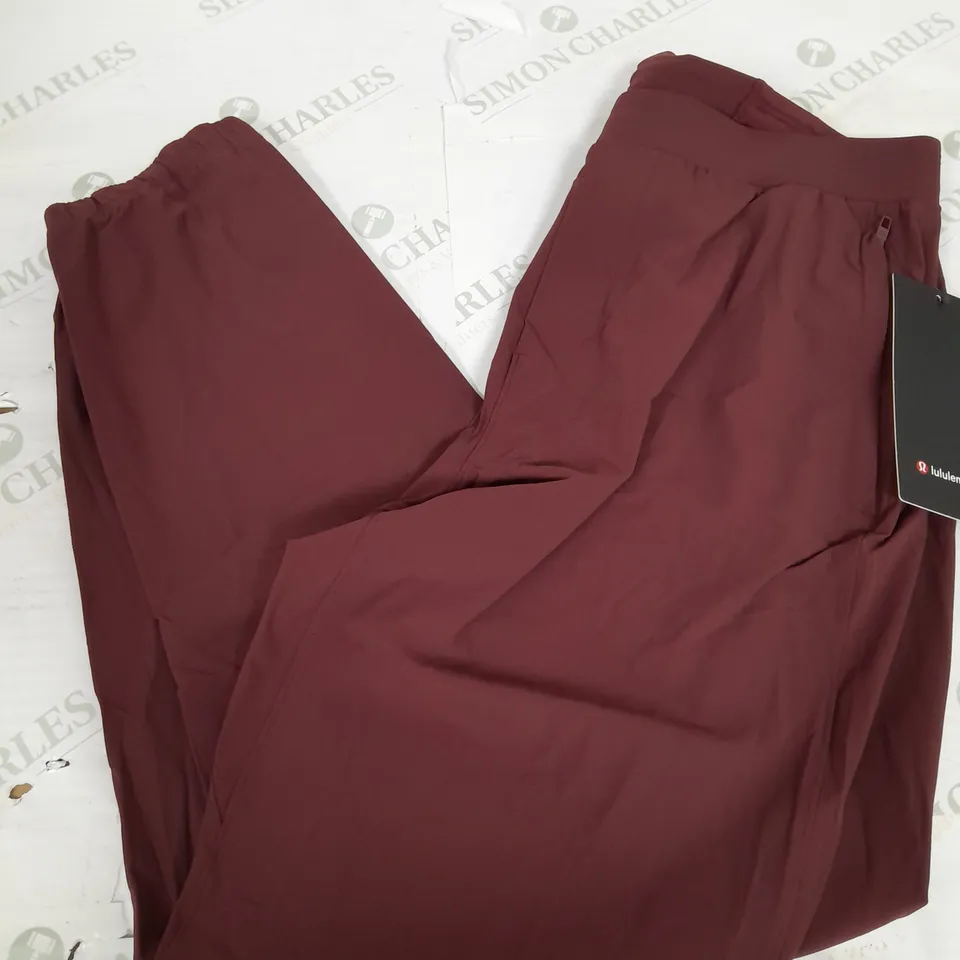 LULULEMON SURGE JOGGERS IN MAROON  - LARGE