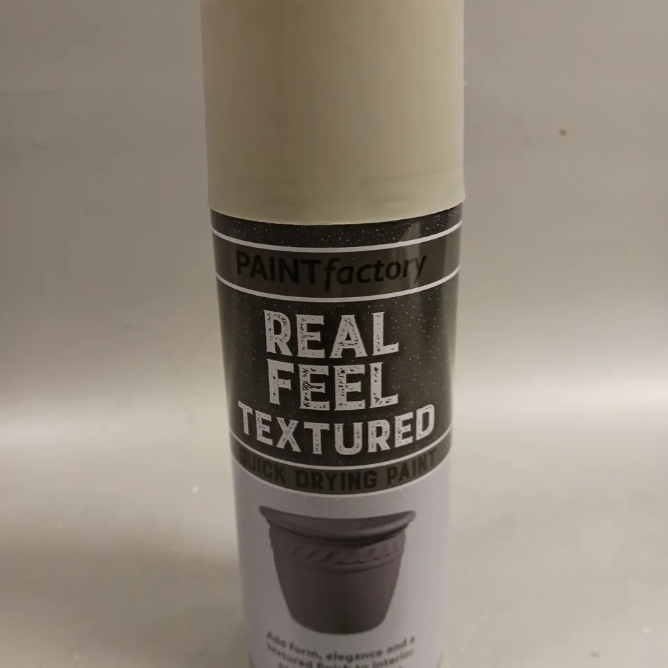 12 X PAINT FACTORY REAL FEEL TEXTURED QUICK DRYING PAINT CANS - SLATE GREY - COLLECTION ONLY 