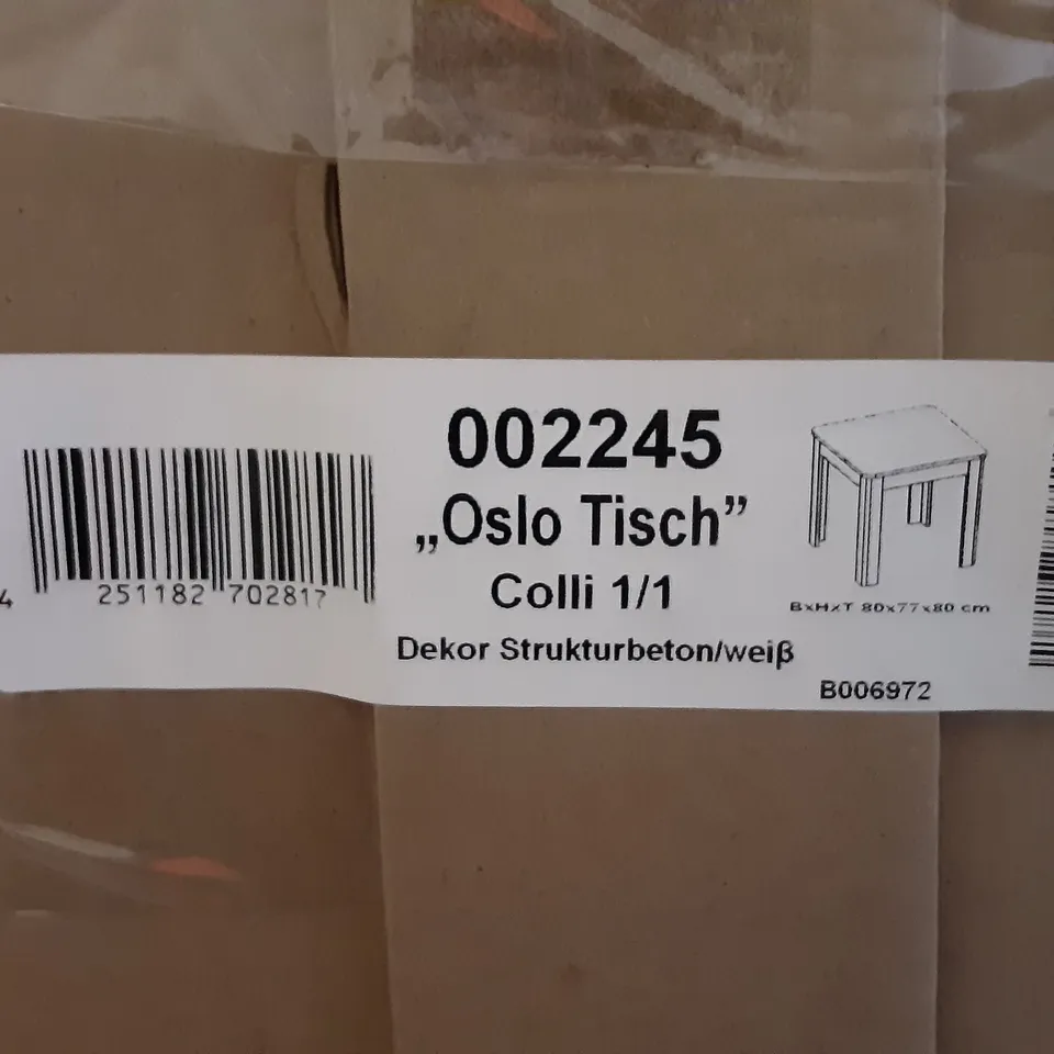 BOXED DESIGNER OSLO TABLE 