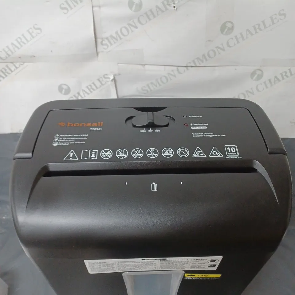 BONSAI CROSS CUT PAPER SHREDDER C209-D