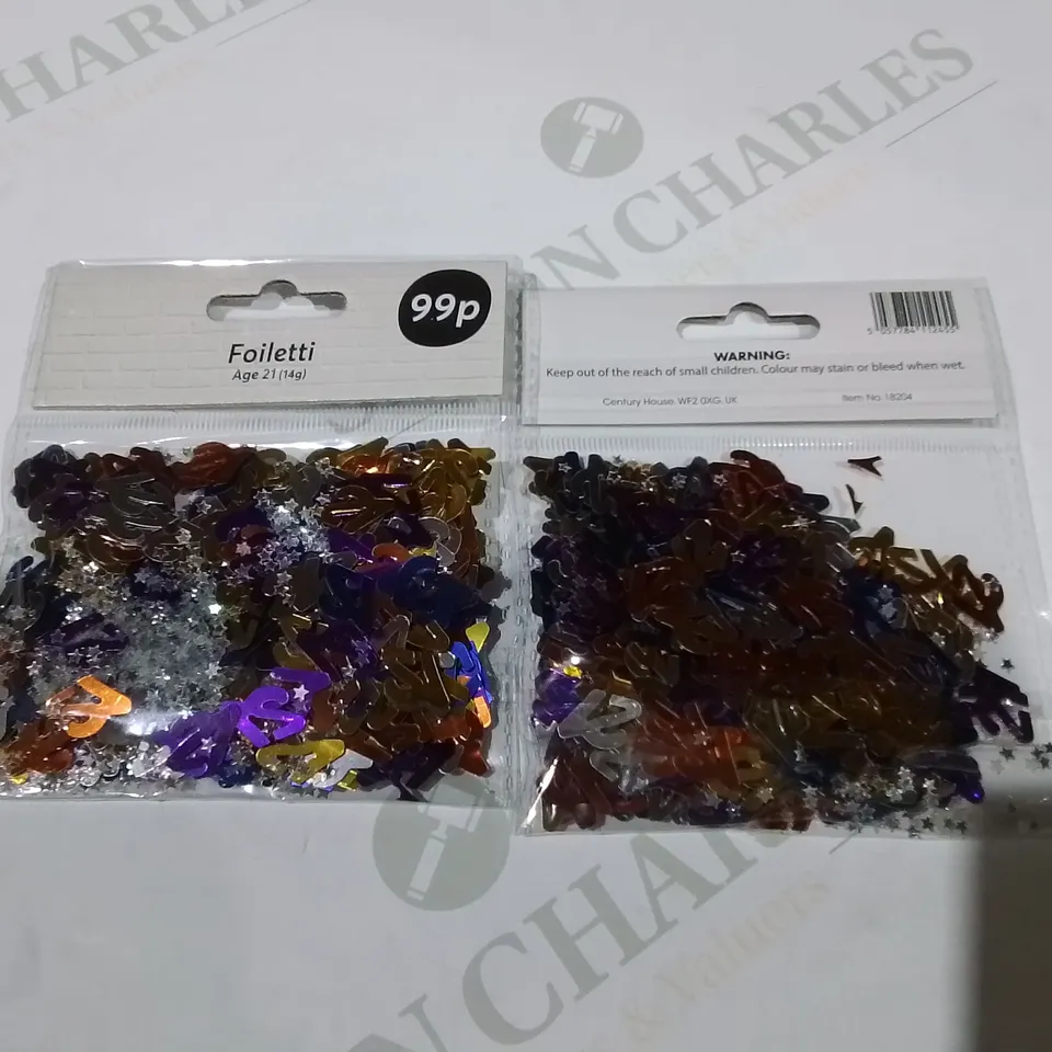 LOT OF 144 BRAND NEW 14G PACKS OF AGE 21 CONFETTI