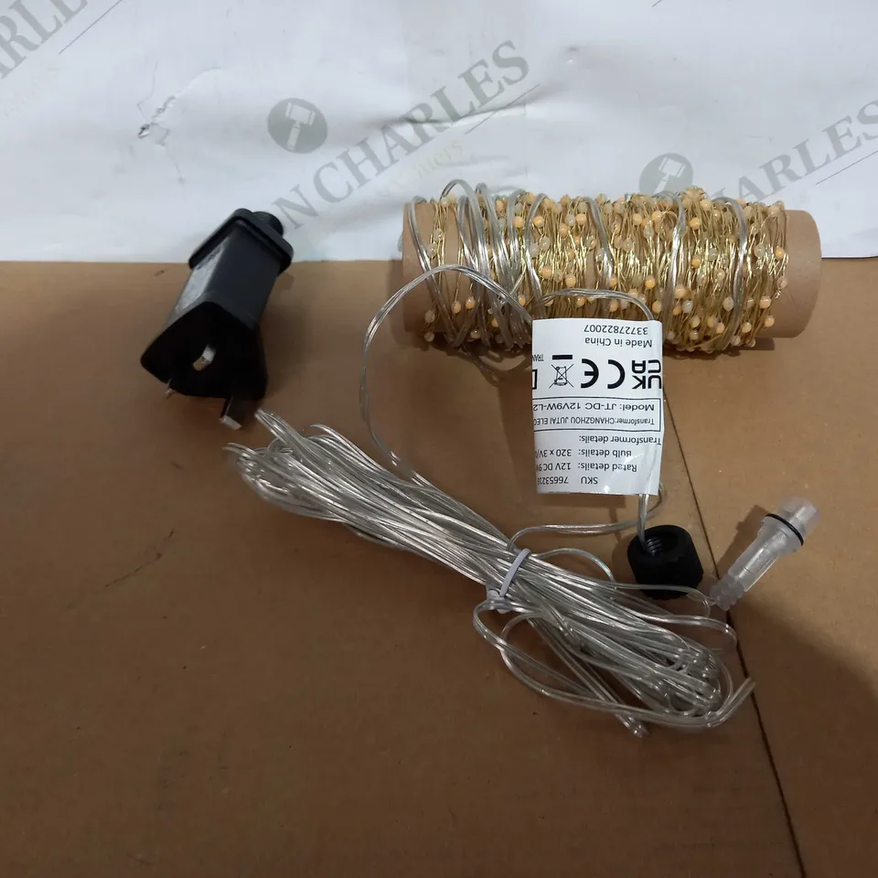 BIG & BRIGHT WIRE LIGHTS WITH TIMER, 320 WARM LEDS FOR INDOOR AND OUTDOOR