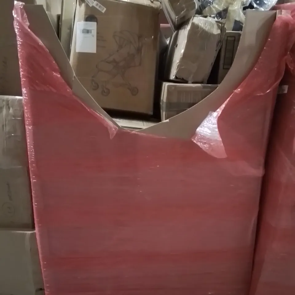 PALLET CONTAINING VARIOUS ASSORTED BOXED HOUSEHOLD ITEMS TO INCLUDE:DUVET COVER, KIDS STROLLER, PLAYPENS, BABY WALKER AND LOTS MORE UNMARKED BOXED ITEMS 