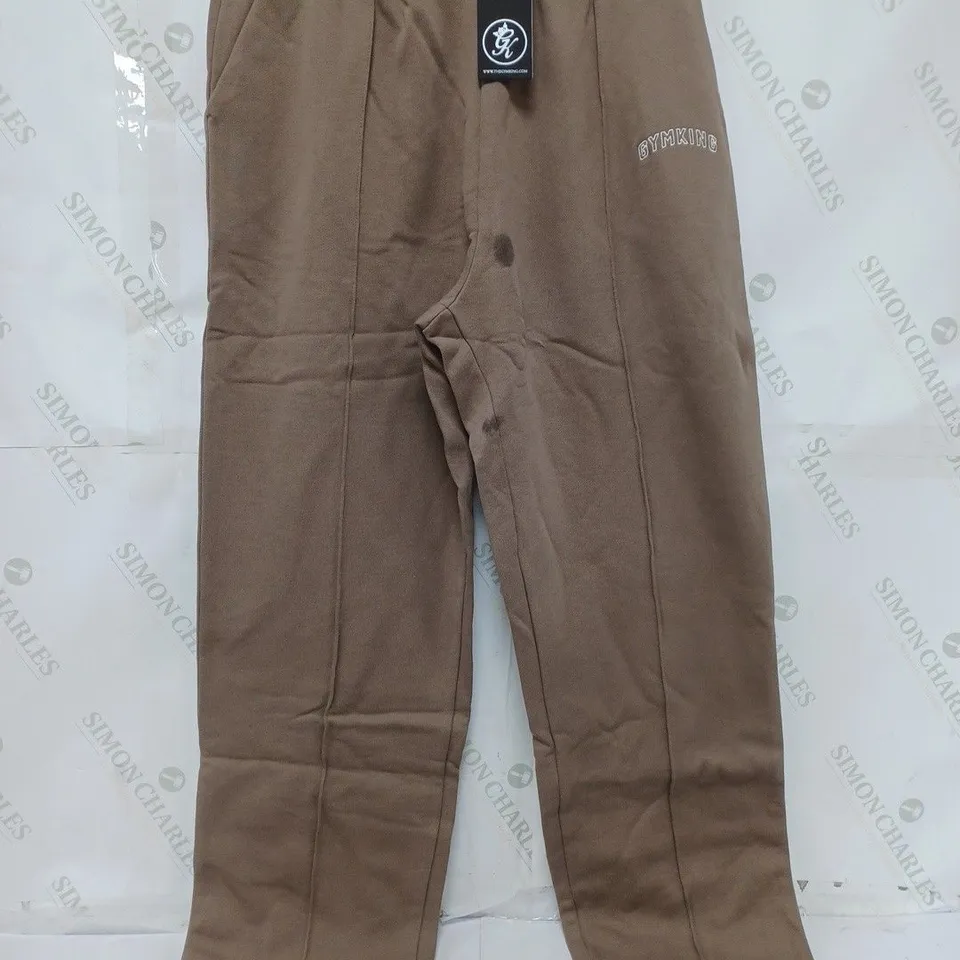 GYMKING REFRESH STRAIGHT LEG JOGGERS IN DEEP MINK - UK 12