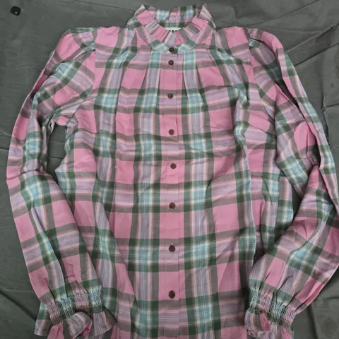 BODEN WOMEN'S PINK PLAID SHIRT – UK 8 (US 4)