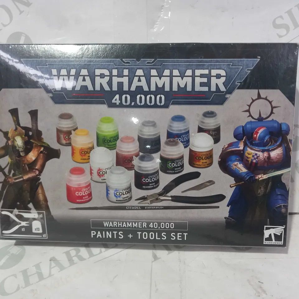 WARHAMMER 40K PAINTS & TOOLS SET