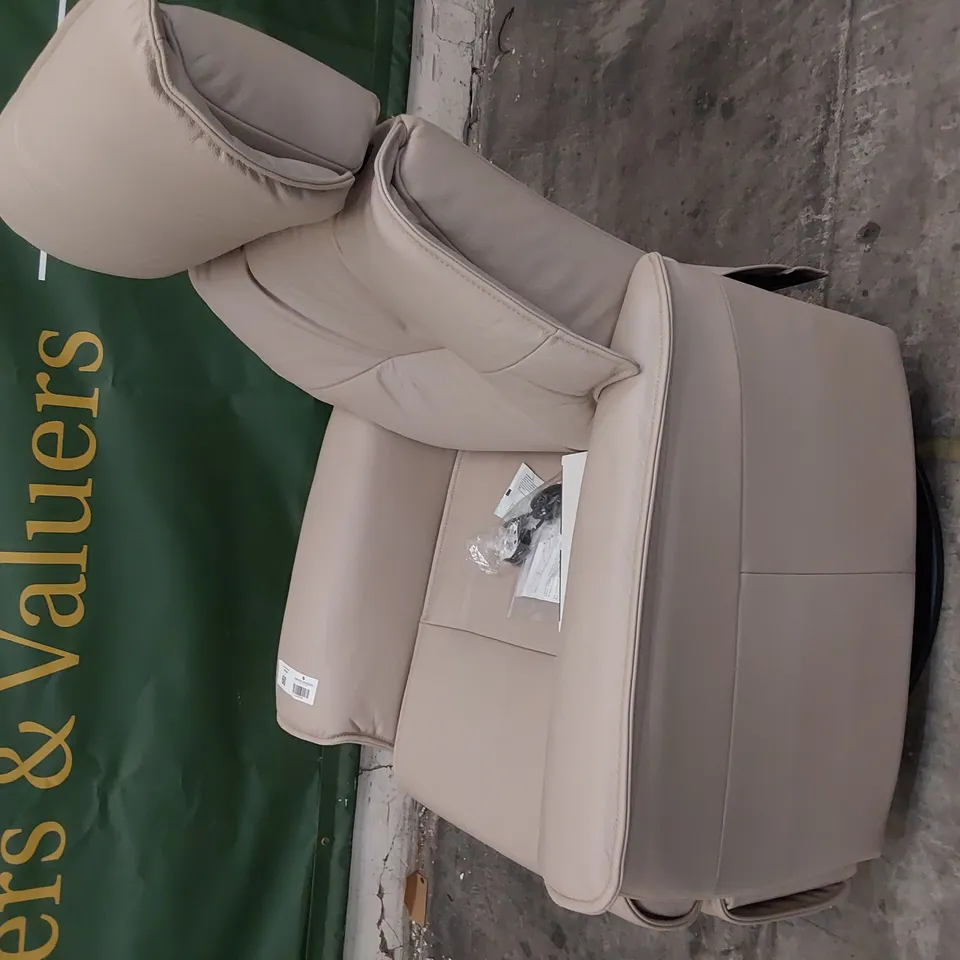 QUALITY BRITISH DESIGNER G PLAN MALMO POWER RECLINING ROCKING/SWIVEL CHAIR CAMBRIDGE PLASTER LEATHER 