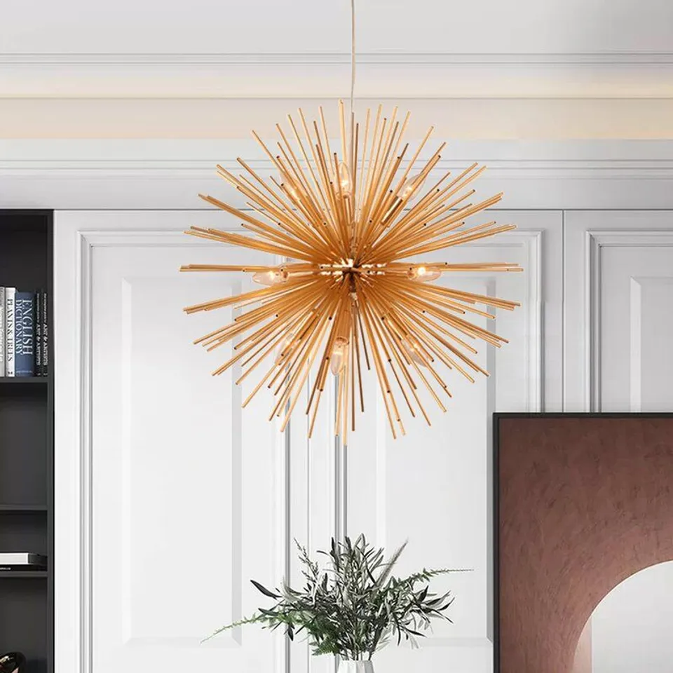BOXED HEDGEHOG 8-LIGHT SPUTNIK CHANDELIER 
