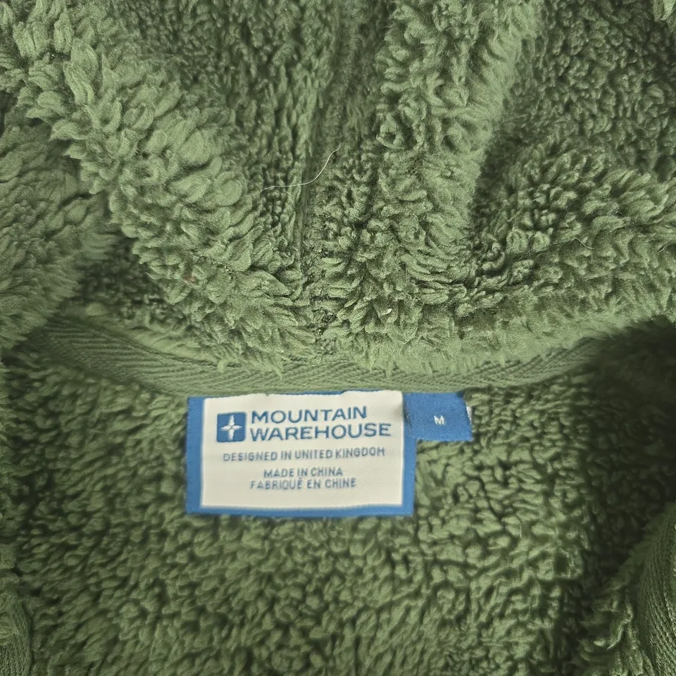 MOUNTAIN WAREHOUSE GREEN ZIP HOODIE, SIZE M