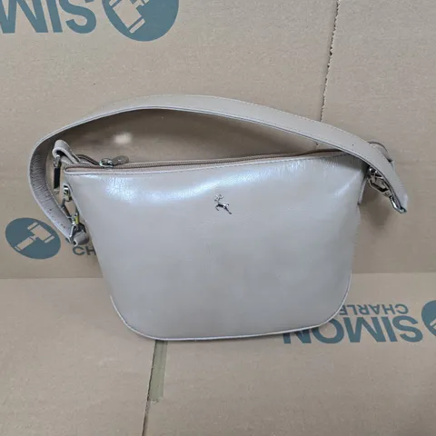 ASHWOOD LEATHER LIGHT BROWN CROSSBODY BAG WITH ADJUSTABLE STRAP