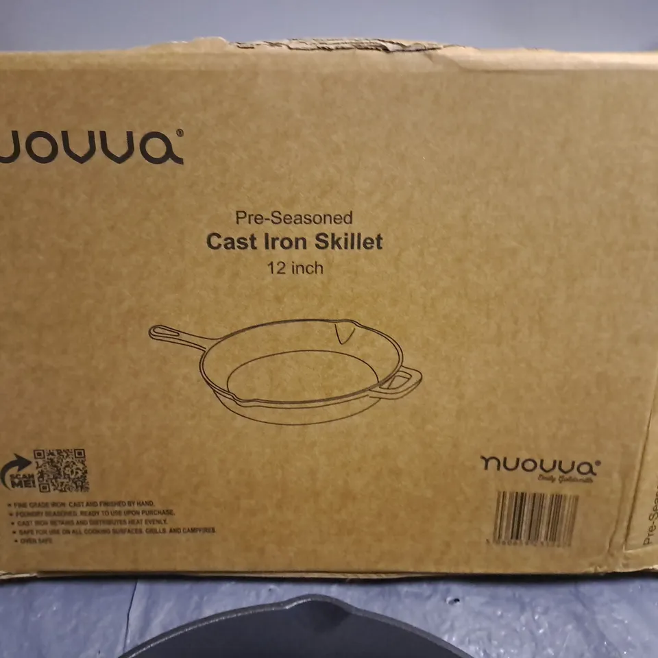 NOUVVA PRE-SEASONED 12" CAST IRON SKILLET